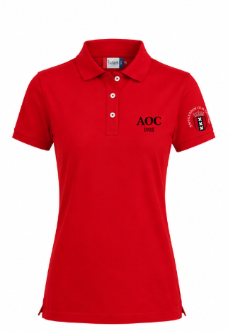 Dames polo rood S