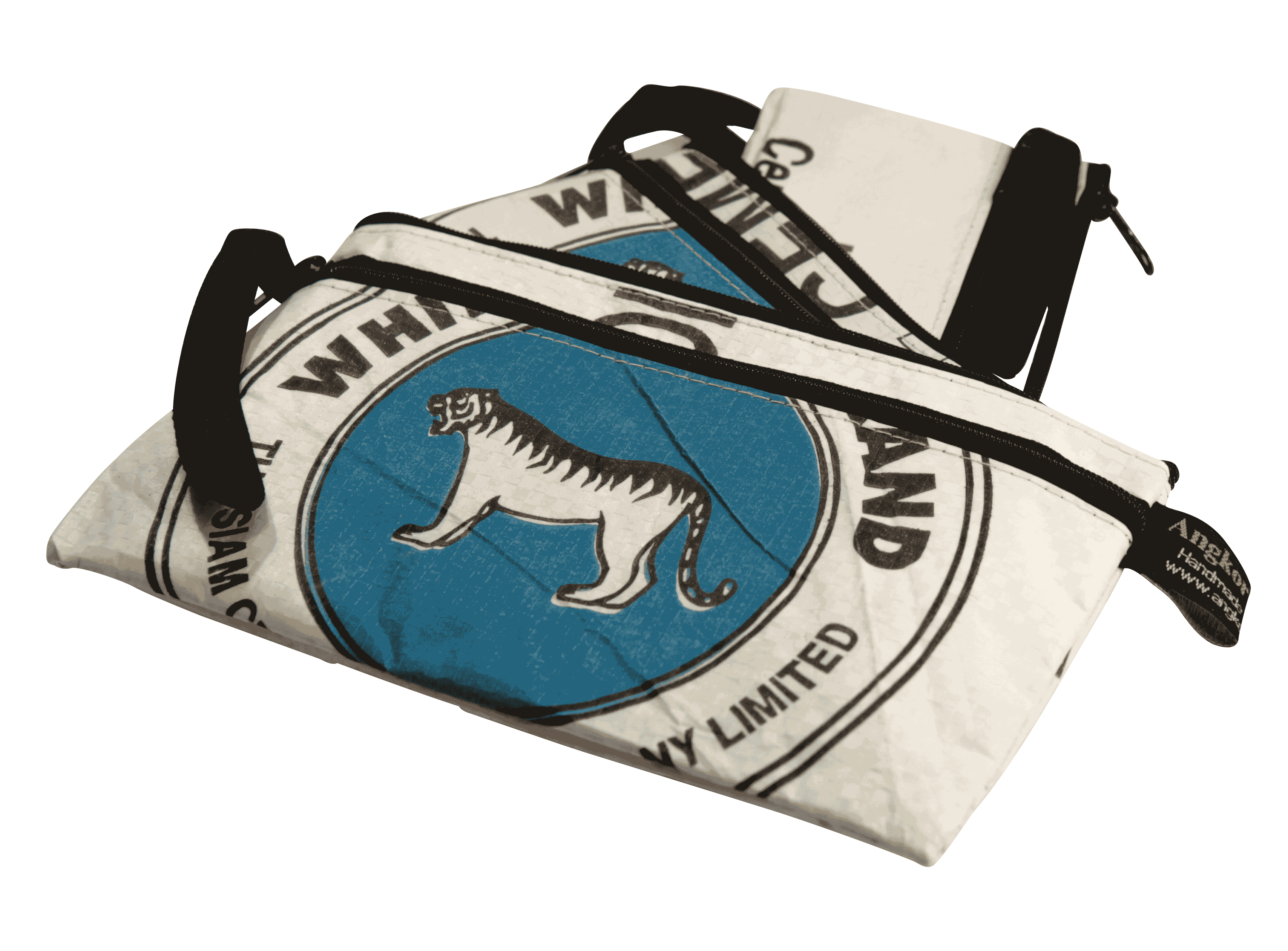 Set van 3 etuis - klein - blauwe tijger